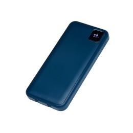 Внешний аккумулятор со встроенными кабелями «Фрэйм», 10000мач, темно-синий