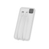 Внешний аккумулятор со встроенными кабелями «Фрэйм», 10000мач, белый