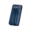 Внешний аккумулятор со встроенными кабелями «Фрэйм», 10000мач, темно-синий
