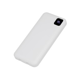 Внешний аккумулятор со встроенными кабелями «Фрэйм», 10000мач, белый