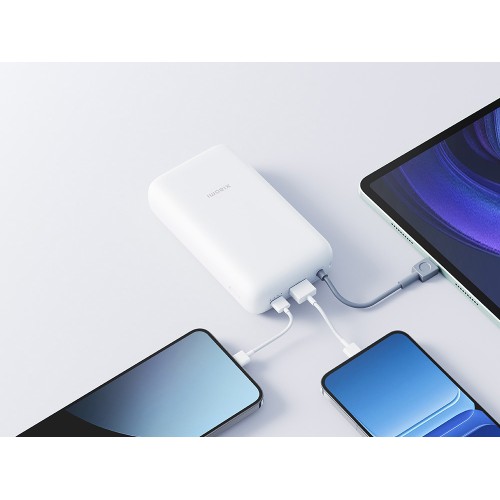 Внешний аккумулятор с встроенным кабелем Xiaomi Power Bank 20000mAh (Integrated Cable) GL Light Gray