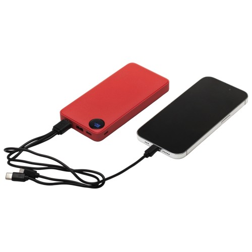 Внешний аккумулятор с дисплеем «Mild», 10 000 mAh, красный
