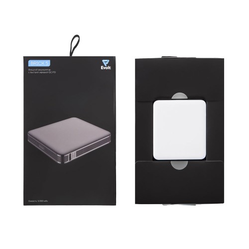 Внешний аккумулятор «Brick 5» с быстрой зарядкой PD, 5000 мАч, белый