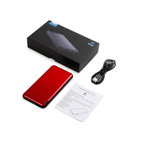 Внешний аккумулятор «Forge» v.2, металл, 10000mah, красный