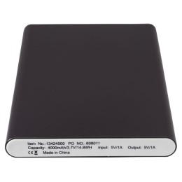 Портативное зарядное устройство "Pep" 4000 mAh, черный