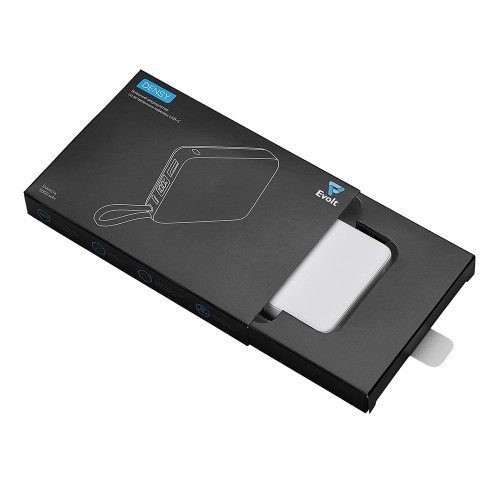 Внешний аккумулятор со встроенным кабелем USB-C «Дэнси», 5000 мАч, белый