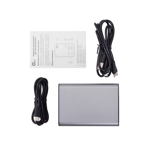 Внешний аккумулятор для ноутбуков «EpIQ», 100 Вт, 30000 mAh, темно-серый