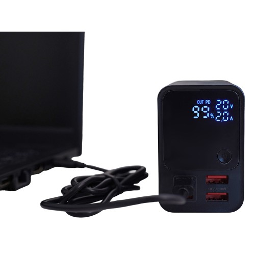 Внешний аккумулятор для ноутбуков «EpIQ», 100 Вт, 30000 mAh, темно-серый