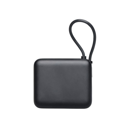 Внешний аккумулятор со встроенным кабелем «Liri», QC/PD, 10000 мАч, черный