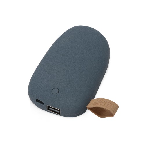 Внешний аккумулятор в форме камня «Stone», 5200 mAh, серо-синий
