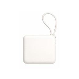 Внешний аккумулятор со встроенным кабелем «Liri», QC/PD, 10000 мАч, теплый белый