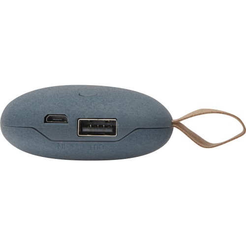 Внешний аккумулятор в форме камня «Stone», 5200 mAh, серо-синий