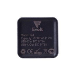 Внешний аккумулятор «Rail», 5000 mAh, темно-серый