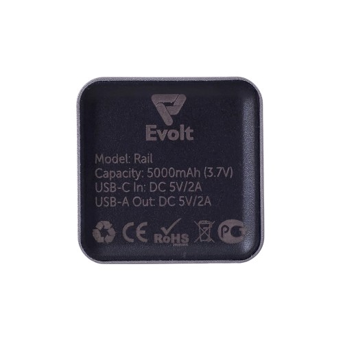 Внешний аккумулятор «Rail», 5000 mAh, темно-серый