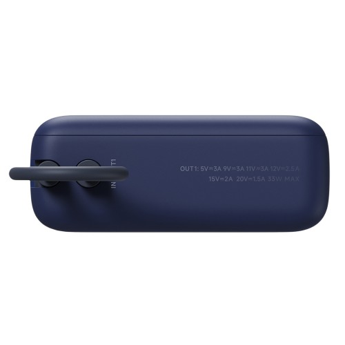 Внешний аккумулятор со встроенным кабелем Xiaomi 33W Power Bank 10000mAh (Integrated Cable) Ice Blue