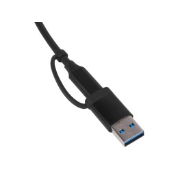USB-хаб «Link» с коннектором 2-в-1 USB-C и USB-A, 2.0/3.0, черный