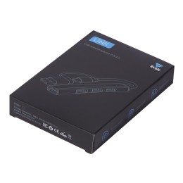 USB-хаб «Link» с коннектором 2-в-1 USB-C и USB-A, 2.0/3.0, серый