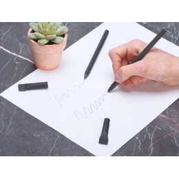 Набор из ручки и вечного карандаша из переработанной бумаги "Recycled Duo", черный