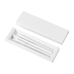 Набор из ручки и вечного карандаша из переработанной бумаги "Recycled Duo", белый