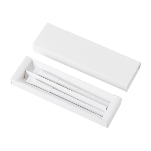 Набор из ручки и вечного карандаша из переработанной бумаги "Recycled Duo", белый