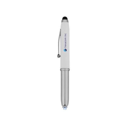 Ручка-стилус шариковая "Xenon", белый, синие чернила