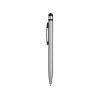Ручка-стилус металлическая шариковая «Poke», серебристый/черный