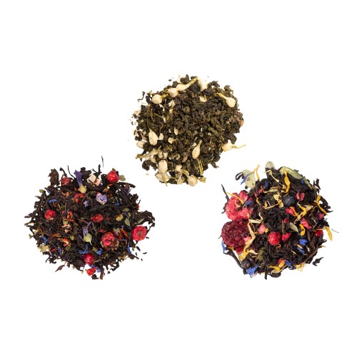 Набор подарочный с тремя видами чая "Bouquet" (два черных чая, зеленый чай)