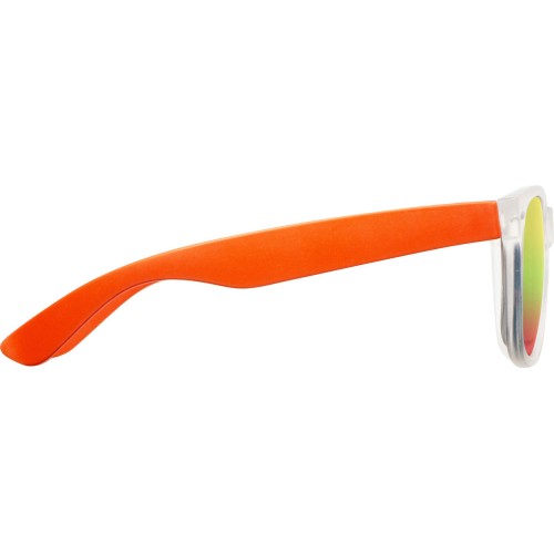 Очки солнцезащитные с зеркальными линзами "Partymaker", оранжевый