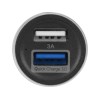 Адаптер автомобильный USB с функцией быстрой зарядки QC 3.0 "TraffIQ", черный/серебристый
