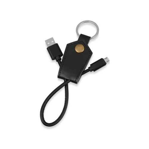 Кабель-брелок USB-MicroUSB «Pelle», черный