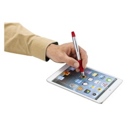 Ручка-стилус "Nash" с маркером, красный/серебристый