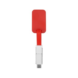Зарядный кабель 3-в-1 "Charge-it", красный