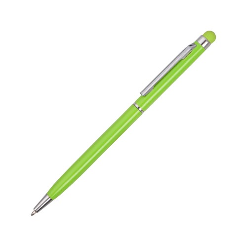 Ручка-стилус металлическая шариковая "Jucy", зеленое яблоко