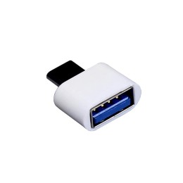 Универсальный адаптер USB Type-C папа Type-A мама, белый