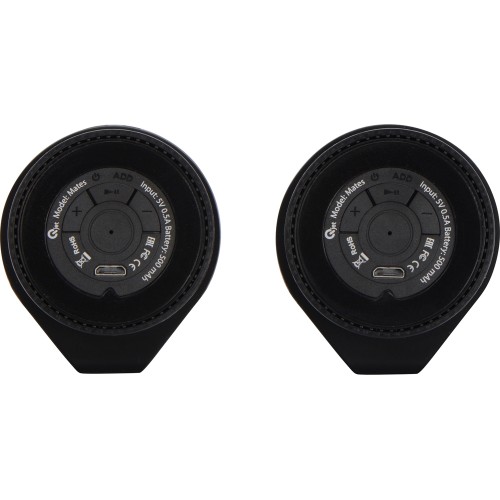 Портативные парные колонки Qjet TWS "Mates" с черными кольцами