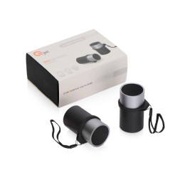 Портативные парные колонки Qjet TWS "Mates" с черными кольцами