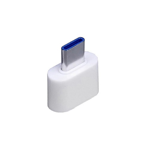Универсальный адаптер USB Type-C папа Type-A мама, белый