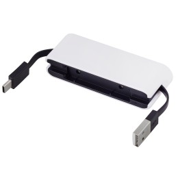 USB-хаб «Hubix» с коннектором 2-в-1 USB-C и USB-A, 2.0, белый