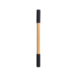 Вечный карандаш и ручка из бамбука "Black bamboo", натуральный и черный