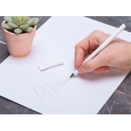 Вечный карандаш из переработанной бумаги "Recycled pencil", белый (Р)