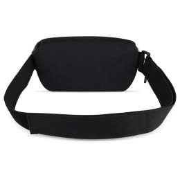 Сумка на пояс BUGATTI БЛАНК ОБЛЕГЧЕННАЯ | BLANC DELIGHT, чёрная, нейлон RPET600D/тарпаулин/полиэстер, 24х11х12,5 см, 2 л