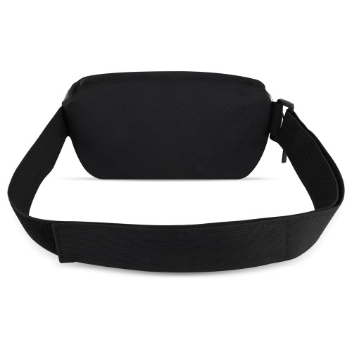 Сумка на пояс BUGATTI БЛАНК ОБЛЕГЧЕННАЯ | BLANC DELIGHT, чёрная, нейлон RPET600D/тарпаулин/полиэстер, 24х11х12,5 см, 2 л