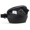 Сумка на пояс BUGATTI БЛАНК ОБЛЕГЧЕННАЯ | BLANC DELIGHT, чёрная, нейлон RPET600D/тарпаулин/полиэстер, 24х11х12,5 см, 2 л