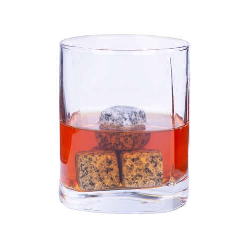 Камни для виски «Gentleman» в бархатном мешочке, 4 шт, серый