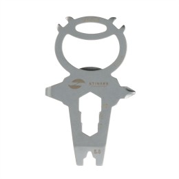 Мини-мультитул карманный Stinger, 68 x 41 мм, 7 функций, космонавт, нержавеющая сталь, серебристый, в блистере