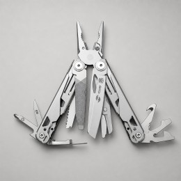 Мультитул Stinger, 107 х 40 мм, 20 функций, нержавеющая сталь, серебристый, в комплекте нейлоновый чехол, в картонной коробке