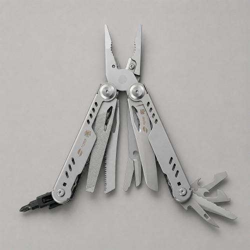 Мультитул Stinger, 110 х 27 мм, 23 функции, сталь, серебристый, в картонной коробке, в комплекте нейлоновый чехол