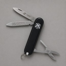 Нож перочинный Stinger, 65 мм, 7 функций, материал рукояти АБС-пластик (черный), в картонной коробке