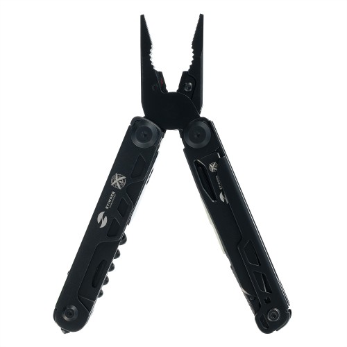 Мультитул Stinger, 113 х 19 мм, 19 функций, сталь, черный, в картонной коробке, в комплекте нейлоновый чехол