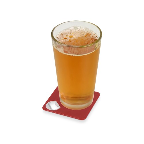 Подставка для кружки с открывалкой «Liso», черный/красный